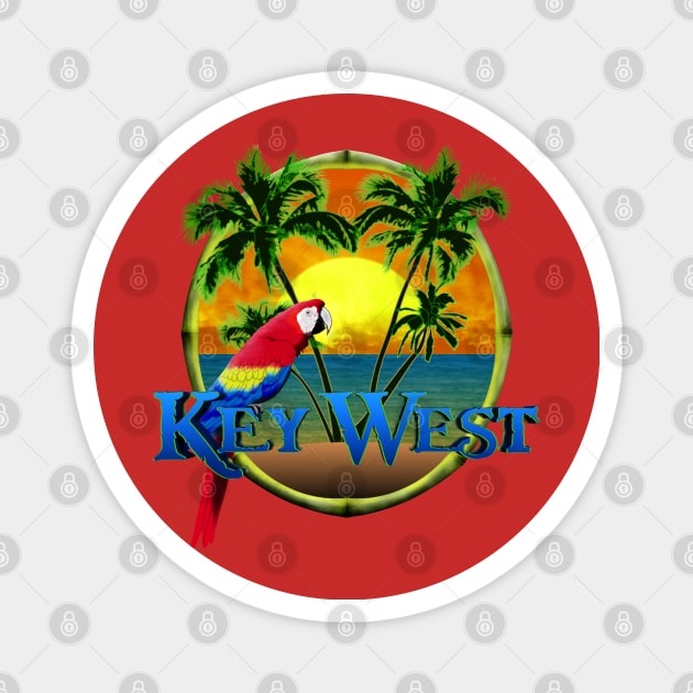 Key West Florida Sunset Magnet by macdonaldcreativestudios